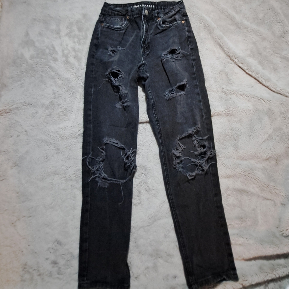 0 Aeropostale Black Mom Jean CS